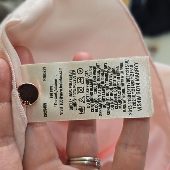 Ted Baker London Pleated Lace Trim Maxi Dress, Peach & Bright Orange - Picture 9 of 9